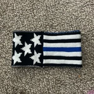 Thin blue line winter headband